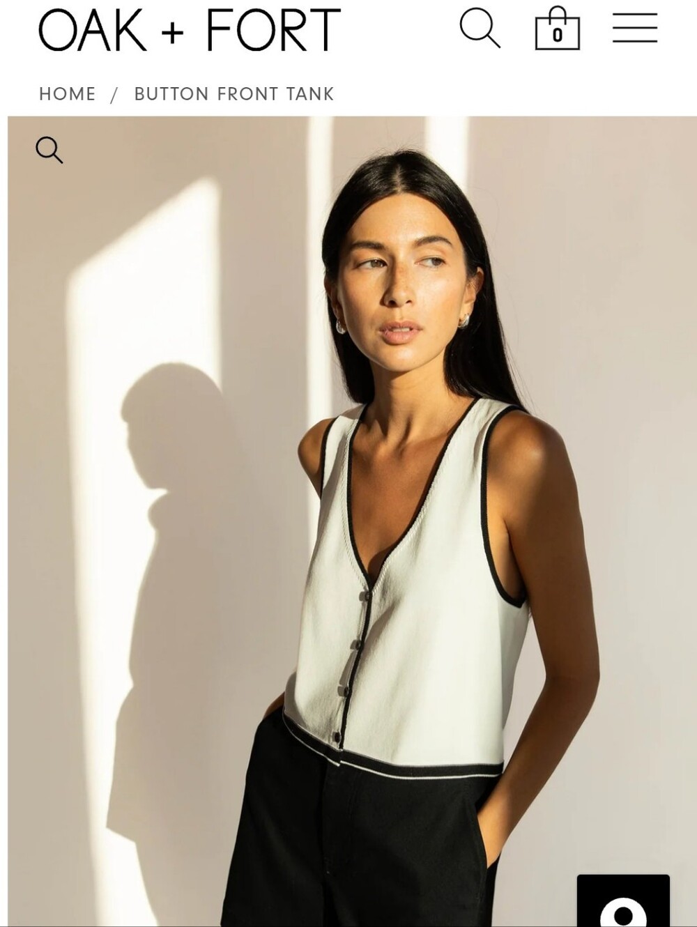 Button Front Tank